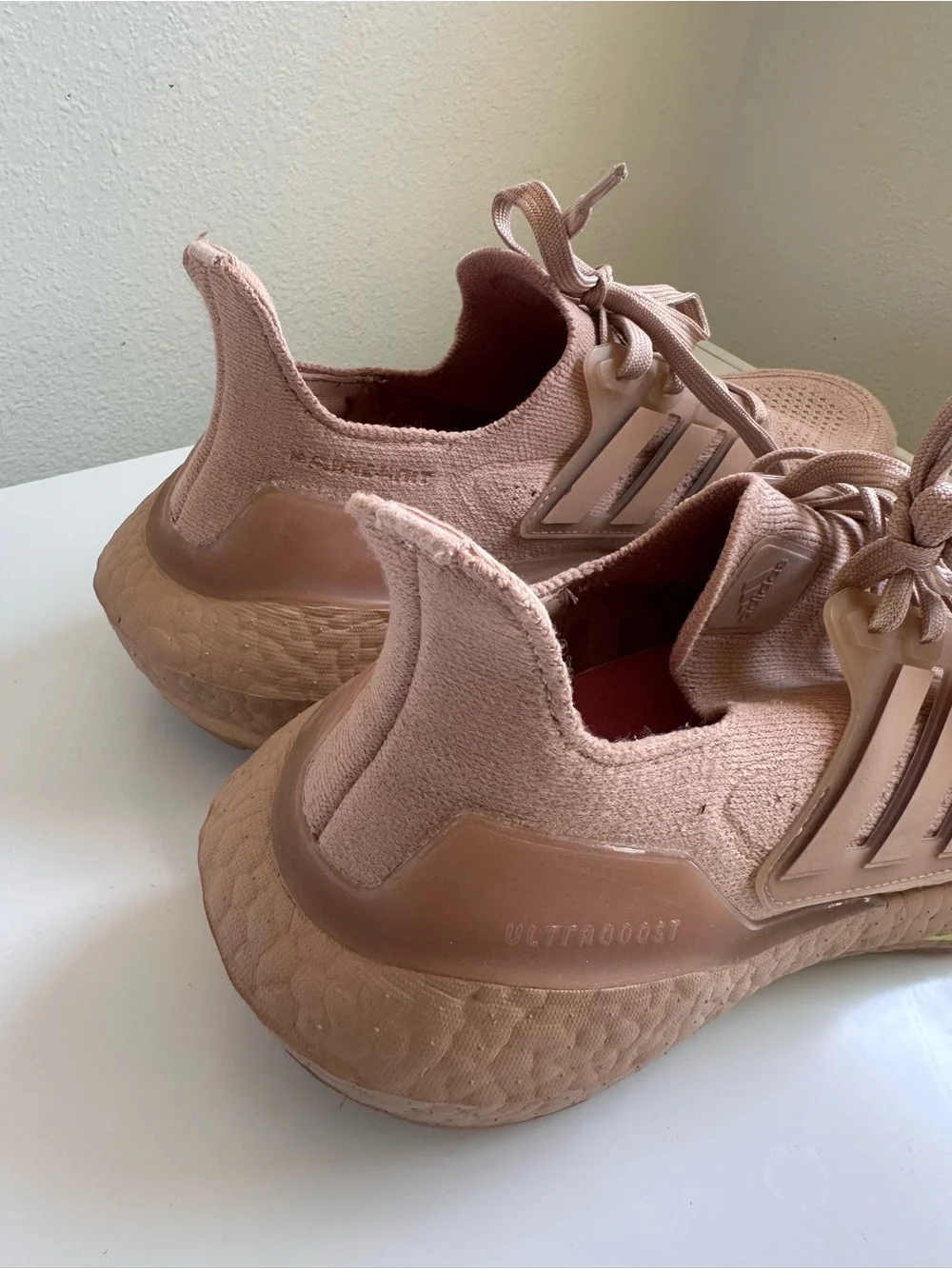 Adidas Women’s Blush Pink Knit Running Sneakers